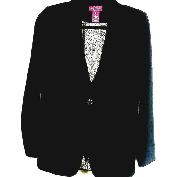 Savile Row London Black Blazer Womens Size Small Soft Polyester Jacket - Picture 1 of 9